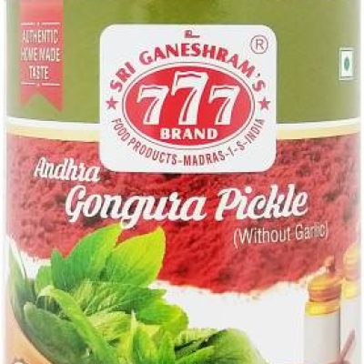 Gongura Pickle 777 Brand 300 Grams
