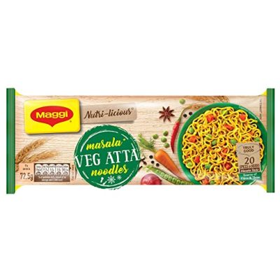 MAGGI NUTRI-LICIOUS Masala Veg Atta Noodles – (Pack of 4) 290g Pouch