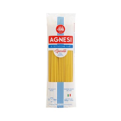 Agnesi Spaghetti Fettuccine No.29 500g. แอคเนซี เส้นสปาเก็ตตี้เฟตตูชินีเบอร์29 500กรัม