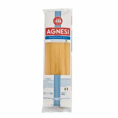 Agnesi Spaghetti No.2 500g. แอคเนซี เส้นสปาเก็ตตี้เบอร์2 500กรัม