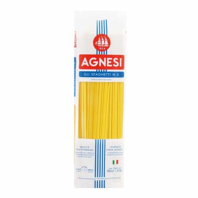 Agnesi Spaghetti No.3 500g. แอคเนซี เส้นสปาเกตตี้เบอร์3 500กรัม
