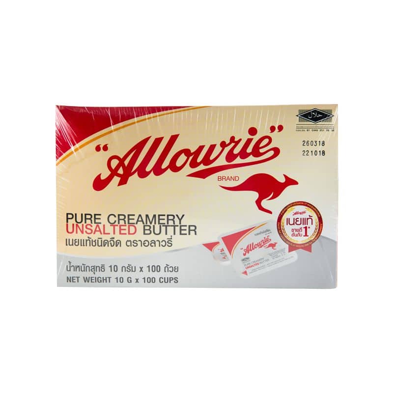 Allowrie Allowrie Unsalted Butter(J) 10g.×100cup อลาวรี่ เนยรสจืด 10กรัมx100ถ้วย ...
