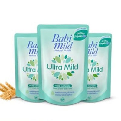 Baby Mild Ultra Mild Pure Natural Head&Body Baby Bath 380ml.Pack3 เบบี้มายด์ ผลิตภัณฑ์อาบน้ำและสระผม 380มล. แพ็ค3