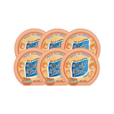 Daily Fresh Air Freshener Gel Orange 60g.×Pack6 เดลี่เฟรช เจลน้ำหอมปรับอากาศ กลิ่นส้ม 60กรัม×แพ็ค6
