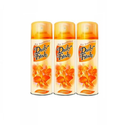 Daily Fresh Air Freshener Spray Orange 300ml.×Pack3 เดลี่เฟรช สเปรย์น้ำหอมปรับอากาศ กลิ่นส้ม 300มล.×แพ็ค3