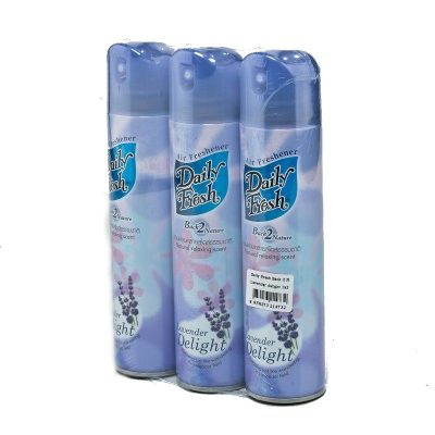 Dairy Fresh Air Freshener Spray Lavender 250ml.×Pack3 เดลี่เฟรช สเปรย์ปรับอากาศ กลิ่นลาเวนเดอร์ 250มล.×แพ็ค3