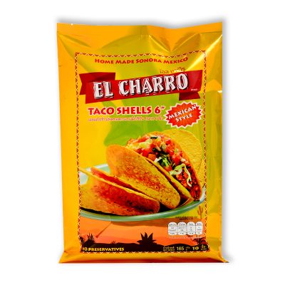 El Charro Taco Maxican Style 165g. เอล ชาร์โร แผ่นแป้งข้าวโพดทอดกรอบแม็กซิกัน 165กรัม