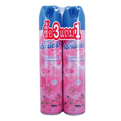 Extra Air Freshener Spray Floral 300ml.×Pack3 เอ็กซ์ตร้า สเปรย์ปรับอากาศกลิ่นฟลอรัล 300มล.×แพ็ค3