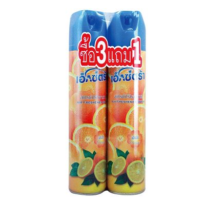 Extra Air Freshener Spray Orange 300ml.×Pack3 เอ็กซ์ตร้า สเปรย์ปรับอากาศกลิ่นส้ม 300มล.×แพ็ค3