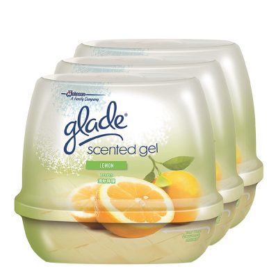 Glade Scented Gel Lemon 180g.×Pack3 เกลด เซ็นท์เต็ด เจลปรับอากาศกลิ่นมะนาว 180กรัม×แพ็ค3