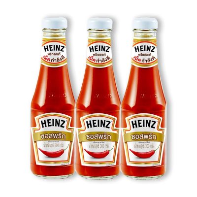 Heinz Chilli Sauce(J) 300g.×3 ไฮนซ์ ซอสพริก 300กรัมx3ขวด