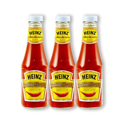 Heinz Sriracha Chilli Sauce(J) 300g.×3 ไฮนซ์ ซอสพริกศรีราชา 300กรัมx3ขวด