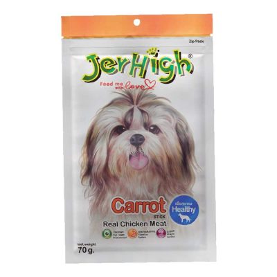 Jerhigh Stick Carrot 70g.×Pack3 เจอร์ไฮ ขนมสุนัข รสแครอท 70กรัม×แพ็ค3