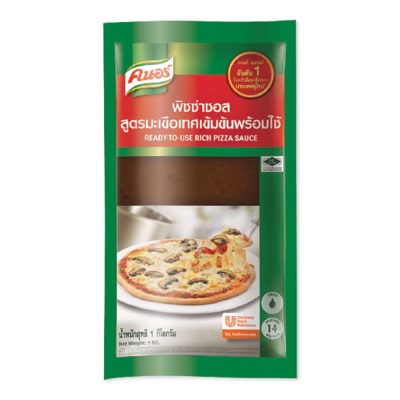 Knorr Tomato Sauce Pizza 1kg. คนอร์ ซอสพิซซ่าสูตรมะเขือเทศเข้มข้น 1กก.