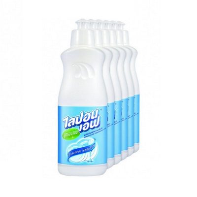 Lipon F Dishwashing Liquid Hygiene 500ml.×Pack6 ไลปอน เอฟ น้ำยาล้างจาน สูตรอนามัย 500มล.×แพ็ค6