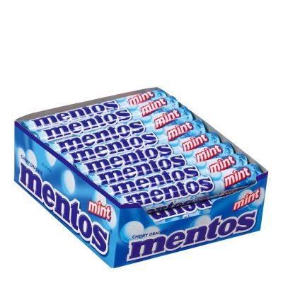 Mentos Candy Mint Flavor 37g.×24pcs. เมนทอส ลูกอมรสมินท์ 37กรัม×24ชิ้น