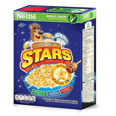 Nestle Honey Stars Whole Grain Breakfast Cereal 300g. เนสท์เล่ ฮันนี่สตาร์ส ซีเรียลโฮลเกรน 300กรัม