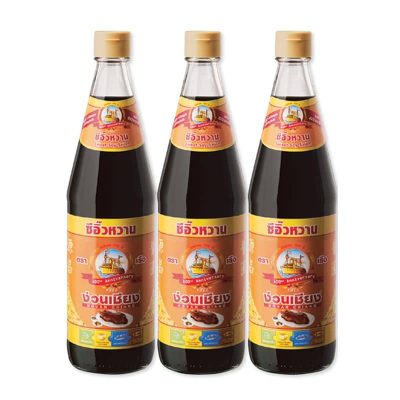Nguan Chiang Sweet Soy Sauce 700g.×Pack3 ง่วนเชียง ซีอิ๊วดำหวาน 700มล.×แพ็ค3