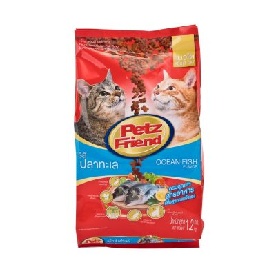 Petz Friend Seafish Flavored Cat Food 1.2kg เพ็ทส์เฟรนด์ อาหารแมว รสปลาทะเล 1.2 กก.