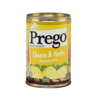 Prego Cheese&Herbs Creamy Pasta Sauce 290g. พรีโก้ พาสต้าซอสครีมชีสผสมสมุนไพร 290กรัม
