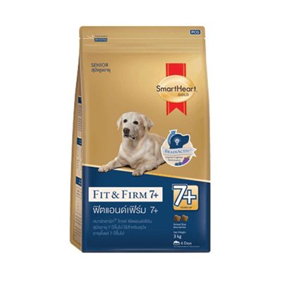 Smartheart Gold Fit & Firm7+ Adult Dog Food 3 kg.