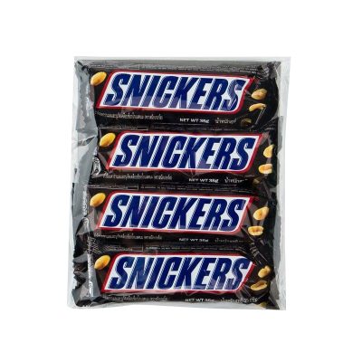 Snickers Chocolate(J) 35g.×4 สนิกเกอร์ ช็อกโกแลต 35 กรัม×4ชิ้น