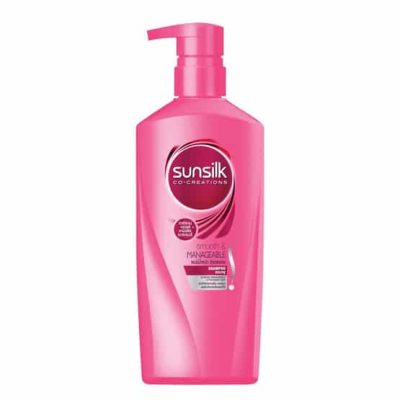 Sunsilk Smooth & Manageable Shampoo(Pink)650ml. ซันซิล สมูท แอนด์ เมเนจเจเบิ้ล แชมพูสูตรบำรุงให้ผมมีน้ำหนัก จัดทรงง่าย(สีชมพู)650มล.