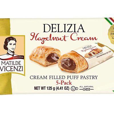 Vicenzi Delizia Hazelnut Cream Puff 125g วิเชนซี พัฟฟ์ไส้ครีมช็อคโกแลต 125กรัม