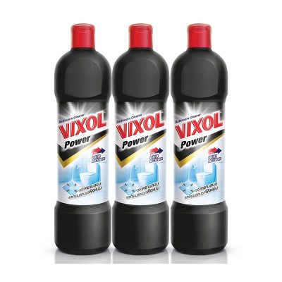 Vixol Bathroom Cleaner Duo Action Black 900ml.×Pack3 วิกซอล น้ำยาล้างห้องน้ำ ดูโอ้แอคชั่น สีดำ 900มล.×แพ็ค3