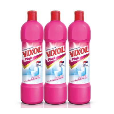 Vixol Bathroom Cleaner Pink 900ml.×Pack3 วิกซอล น้ำยาล้างห้องน้ำ สีชมพู 900มล.×แพ็ค3