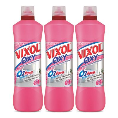Vixol Oxy Bathroom Cleaner Floral Fresh 700ml.×Pack3 วิกซอล ออกซี่ น้ำยาล้างห้องน้ำ กลิ่นฟลอรัลเฟรช 700มล.×แพ็ค3