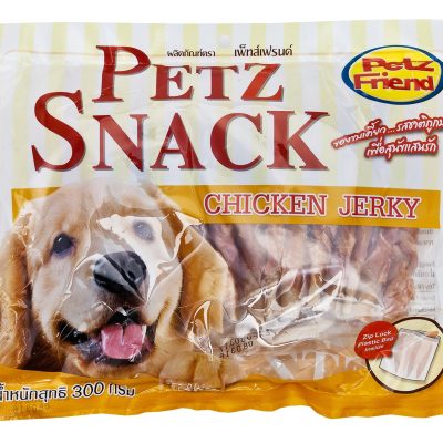 Petz Friend Snack Chicken Jerky 300g. เพ็ทส์เฟรนด์ ขนมสุนัขพันเกลียว รสไก่ 300กรัม
