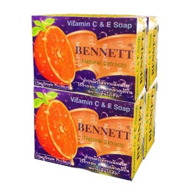 Bennett Natural Extracts Vitamin C&E Soap 130g.xPack4 สบู่เบนเนท วิตามินซีแอนด์อี 130กรัม×แพ็ค4