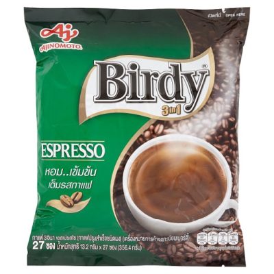 Birdy Instant Coffee 3in1 Espresso 14.8g.×27pcs. เบอร์ดี้ เอสเปรสโซ 14.8กรัม×27ซอง