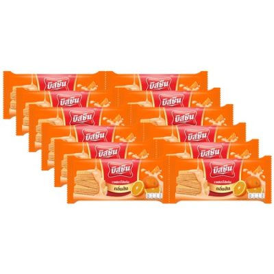 Bissin Wafer Orange Flavor 29g.×12pcs.  บิสซิน เวเฟอร์รสส้ม 29กรัม×12ชิ้น