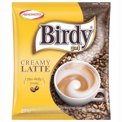 Birdy Insant coffee 3in1 Creamy Latte 16.5g.×27pcs. เบอร์ดี้ ครีมมี่ลาเต้ 16.5กรัมx27ซอง