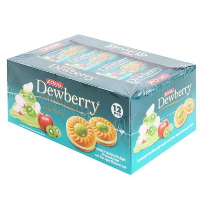 Dewberry Sandwich Cookies Apple & Kiwi Flavor 36g.×Pack12 ดิวเบอร์รี่ คุ๊กกี้สอดไส้แยมแอปเปิ้ล&กี่วี่ 36กรัม×แพ็ค12