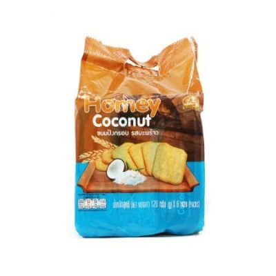 Homey Biscuits Coconut Flavor 120g.×6pcs. โฮมมี่ รสมะพร้าว 120กรัม×แพ็ค6