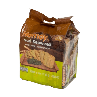 Homey Biscuits Seaweed Flavor 120g.×6pcs. โฮมมี่ รสสาหร่าย 120กรัม×แพ็ค6