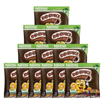 Nestle Koko Krunch Cereal Chocolate Flavor 15g.×Pack12 เนสท์เล่ โกโก้ครั้นช์ ซีเรียลรสช็อกโกแลต 15กรัม×แพ็ค12