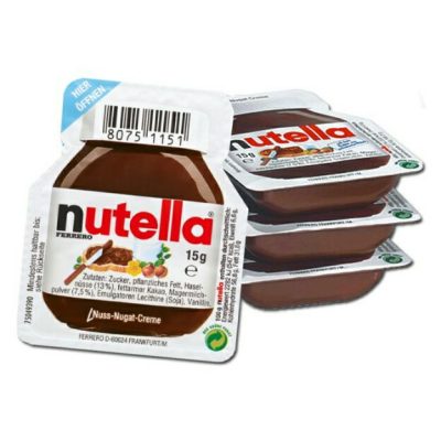 Nutella Hazelnut Spread with Cocoa 15g.×Pack12 นูเทลล่า เฮเซลนัทบดผสมโกโก้ 15กรัม×แพ็ค12