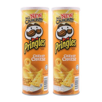 Pringles Potato Chips Cheese Flavor 107g.×2pcs. พริงเกิลส์ มันฝรั่งรสชีส 110กรัมx2ชิ้น