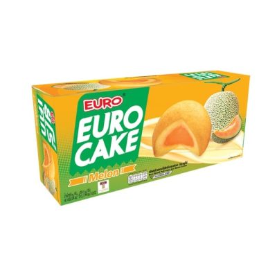 Euro Cake Melon Flavor 17g.×12pcs. ยูโร่ คัสตาร์ดเค้ก รสเมล่อน 17กรัมx12ชิ้น