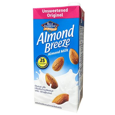 Blue Diamond Almond Breeze Almond Milk Unsweetened Original Flavor 946 Ml. บลูไดมอนด์ อัลมอนด์บรีซ นมอัลมอนด์รสจืด 946มล.