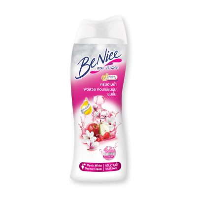 BeNice Shower Mystic White 180 ml x 3.บีไนซ์ ครีมอาบน้ำ กลิ่นมิสทีค ไวท์ ขนาด 180 มล. แพ็ค 3 ขวด