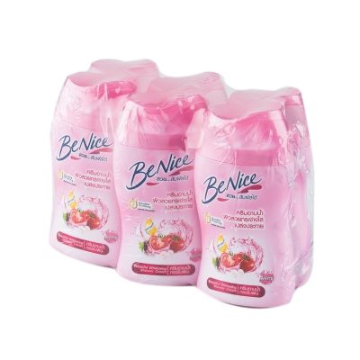 BeNice Liquid Soap Pink 90 ml x 6.บีไนซ์ ครีมอาบน้ำ บิวตี้ฟูล ไวท์เทนนิ่ง ขนาด 90 มล. แพ็ค 6 ขวด