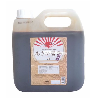 Asahi Japanese Soy Sauce 3 L.อาซาฮี ซีอิ้วญี่ปุ่น 3 ลิตร