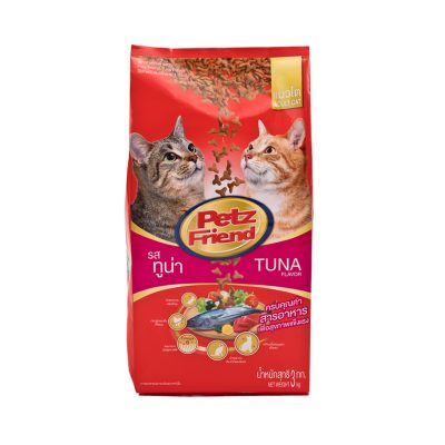 Petz Friend Cat Food Tuna Flavour 3 kg.เพ็ทส์เฟรนด์ อาหารแมว ชนิดแห้ง แบบเม็ด รสทูน่า 3 กก.
