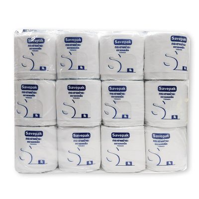 Savepak Toilet Roll Tissues x 24 rolls.เซพแพ็ค กระดาษชำระ x 24 ม้วน.