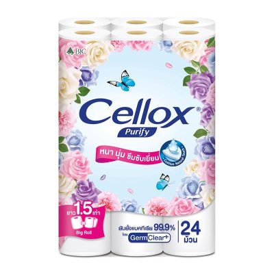 Cellox Purify Toilet Tissue Extra Big Roll x 24 Rolls.เซลล็อกซ์ พิวริฟาย เอ็กซ์ตร้า บิ๊กโรล กระดาษชำระ x 24 ม้วน